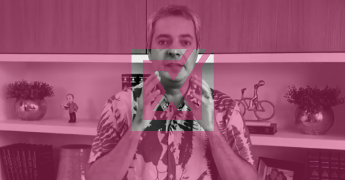 Image accompanying Marcio Rocha,analista da bolsa NASDAQ, de Nova York, aparece em vídeo criticando o isolamento social