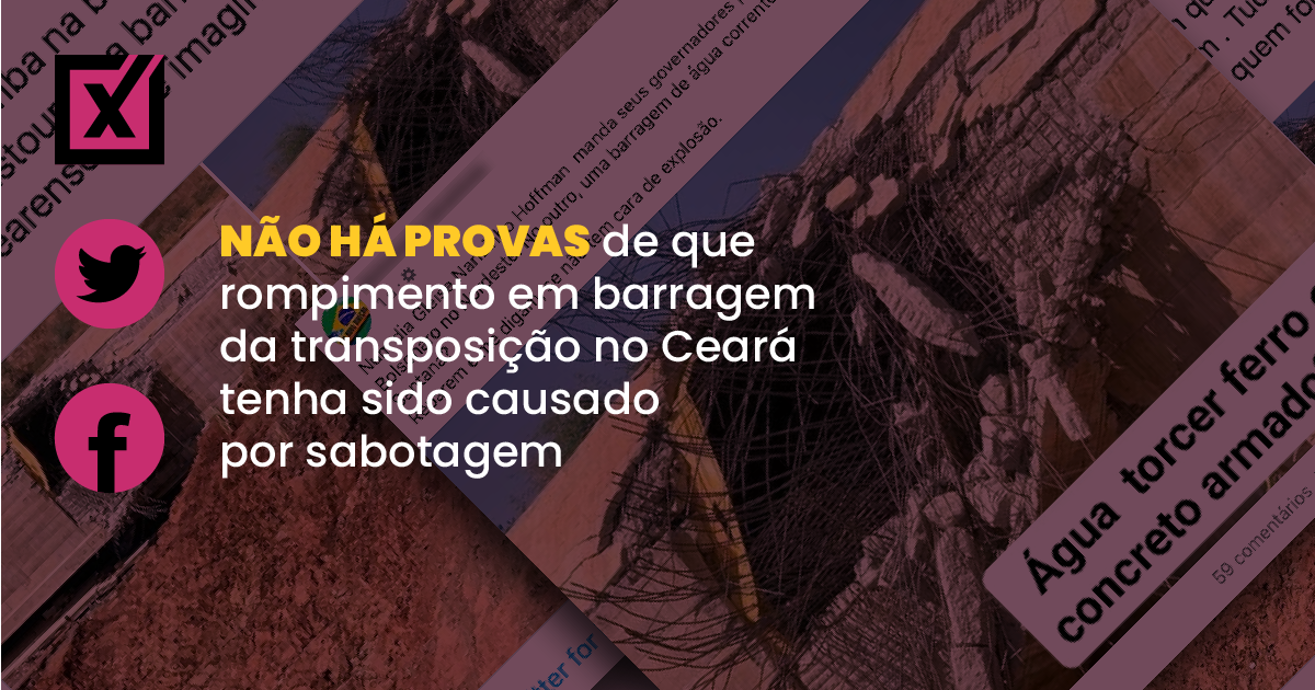 Image accompanying Acidente na barragem de captação de águas do Rio São Francisco em Jati no Ceará foi sabotagem