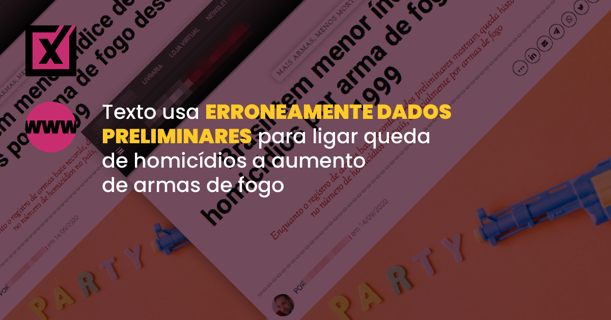 Image accompanying Enquanto o registro de armas bate recorde, dados preliminares mostram queda histórica no número de homicídios no país, especialmente por armas de fogo. Brasil t