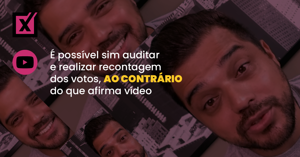 Image accompanying Renato Barroso, apresentador de um canal no Youtube, afirma que não tem como fazer recontagem ou auditoria dos votos dessa eleição