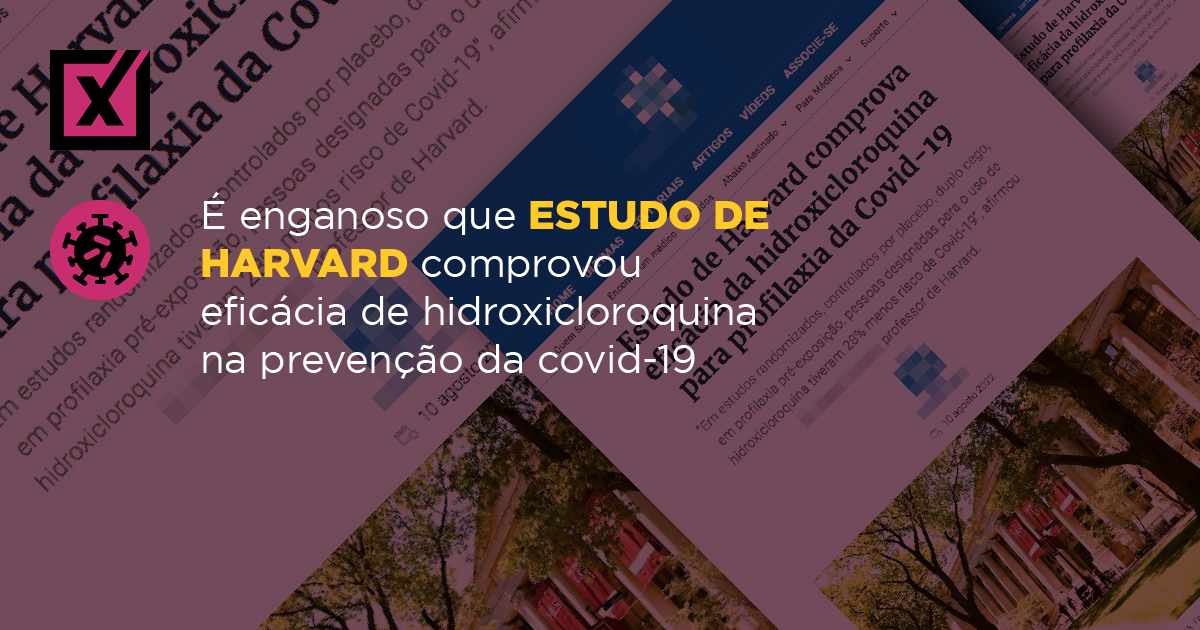 Image accompanying Estudo de Harvard comprova eficácia da hidroxicloroquina para profilaxia da Covid-19
